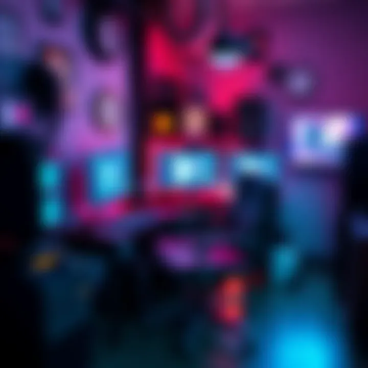 A home office with computers and mining equipment running, highlighting the process of crypto mining for income.