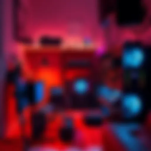 A crypto mining rig set up in a cozy apartment showing computers and graphics cards with cables, indicating flat rate electricity usage.