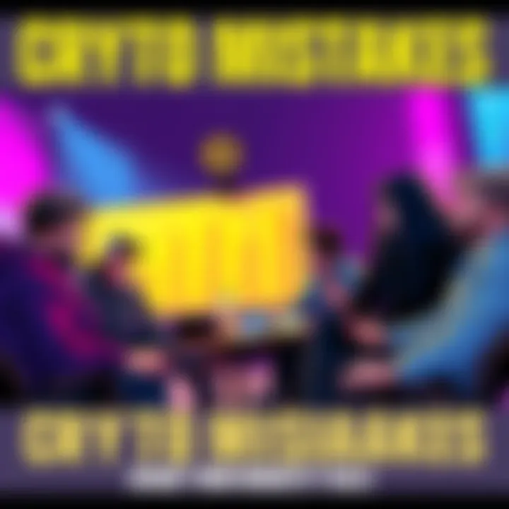 A group of people sharing their crypto mistakes in a casual discussion