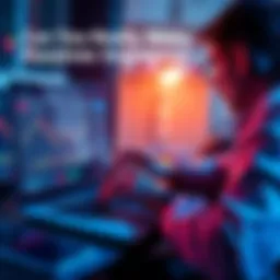 Cryptocurrency Passive Income Strategies A person reviewing cryptocurrency charts and DeFi platforms on a laptop, considering investment options for passive income.