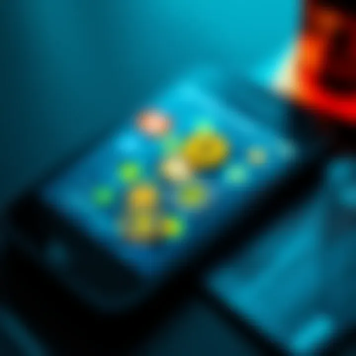 A smartphone displaying a digital wallet with cryptocurrency icons, symbolizing everyday payments with crypto, and a credit card beside it.