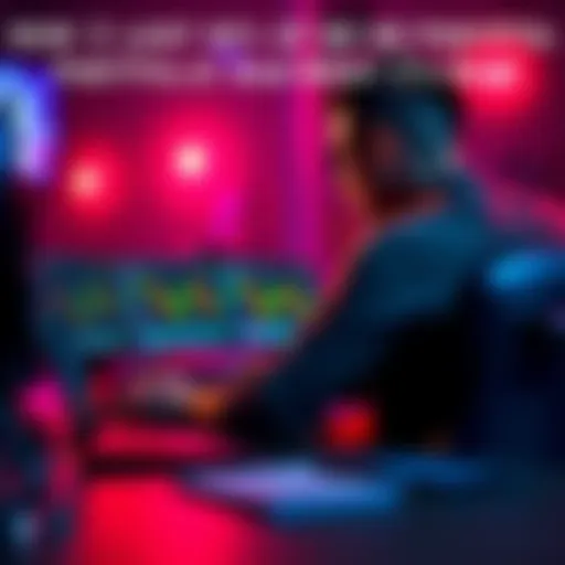 A person sitting at a desk, looking at a laptop with crypto charts on the screen, showing signs of concern and determination.