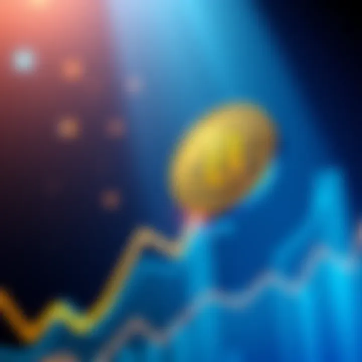 Crypto Resilience A digital coin representing Cro showing upward movement on a graph, symbolizing growth and recovery in the cryptocurrency market.