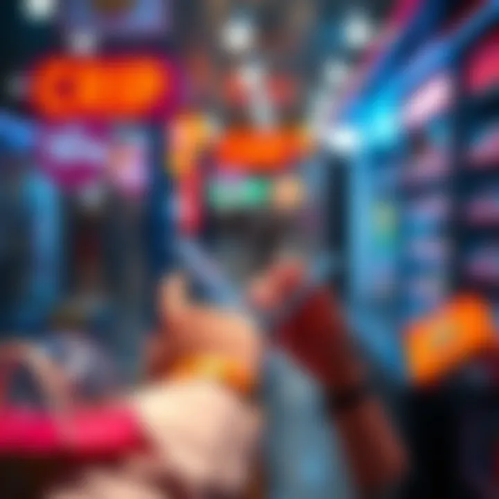 A person using a smartphone to make a crypto payment while shopping, illustrating the impact of crypto rewards on spending habits.