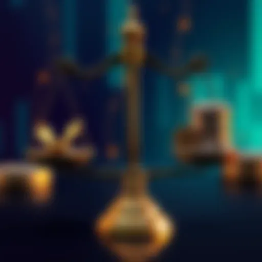 A visual showing a scale balancing self-custody and regulated exchanges with symbols of lost keys and a secure vault, highlighting the risks of self-custody.