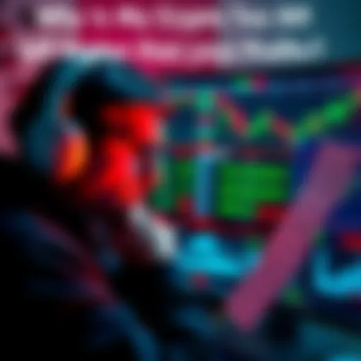 A stressed individual looking at a computer screen displaying tax documents and cryptocurrency charts, showing disappointment with financial numbers