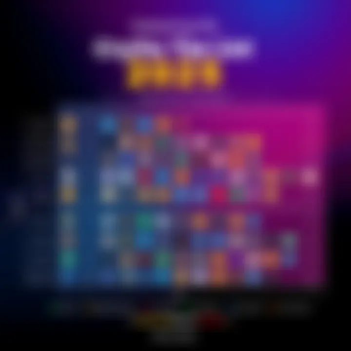 Crypto Tier List for 2025 A chart showing various cryptocurrencies ranked by performance and potential in 2025 with icons representing each crypto asset.