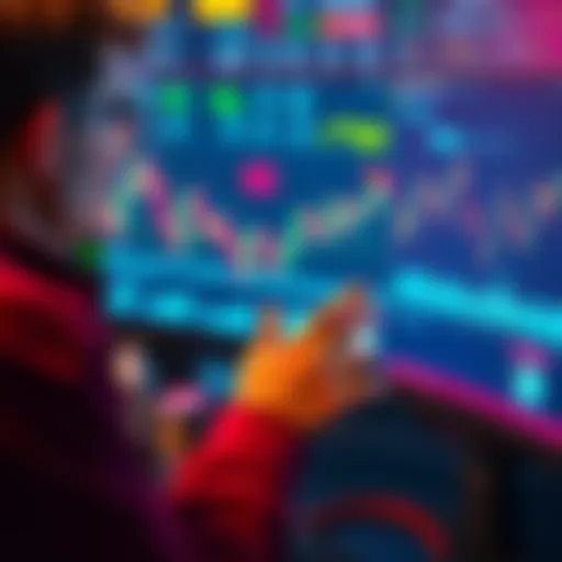 A crypto trader focused on analyzing market charts and data on a computer screen, illustrating the importance of disciplined strategies in trading.