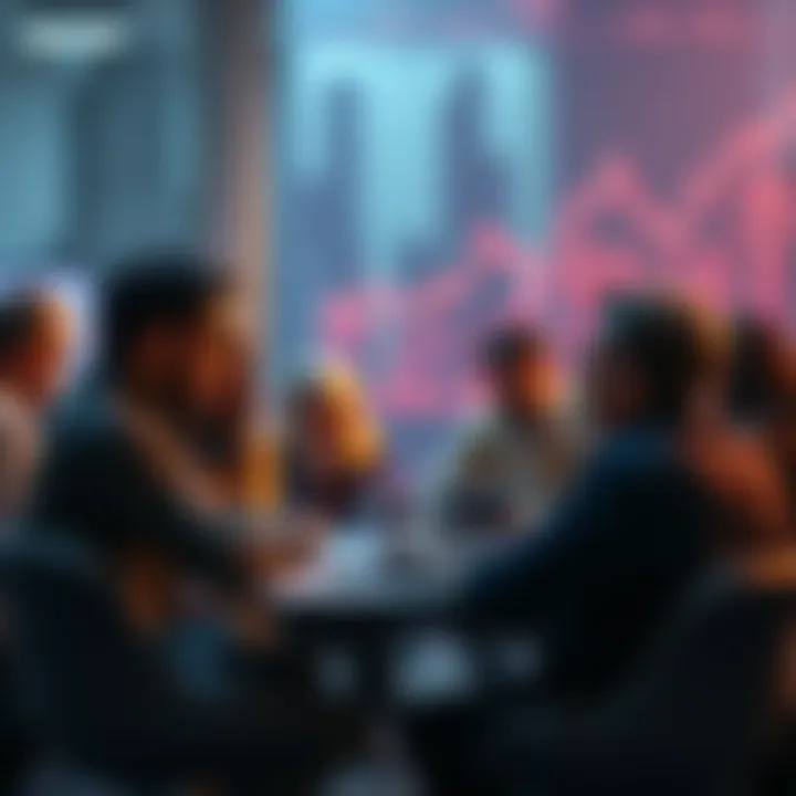 People engaged in a discussion about cryptocurrency trading, sharing tips and warnings against scams.
