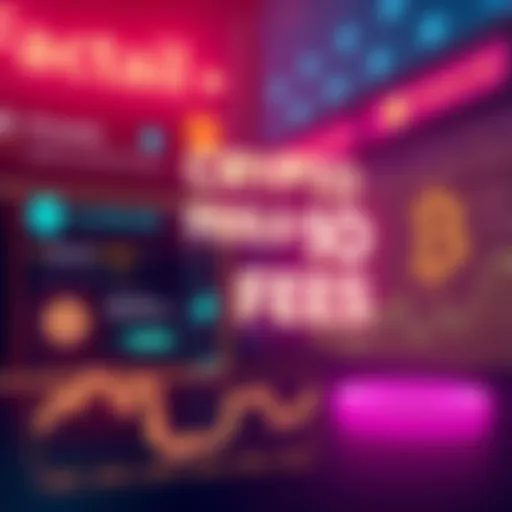 A visual representation of various cryptocurrency platforms with high fees, highlighting concerns from users, including graphics of popular exchanges and alternative platforms with lower costs.