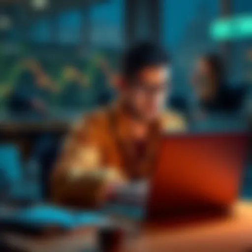 A beginner reviewing crypto trading strategies with a laptop and a budget of $50