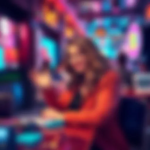 Kate presenting highlights and trends from the crypto world in a lively setting