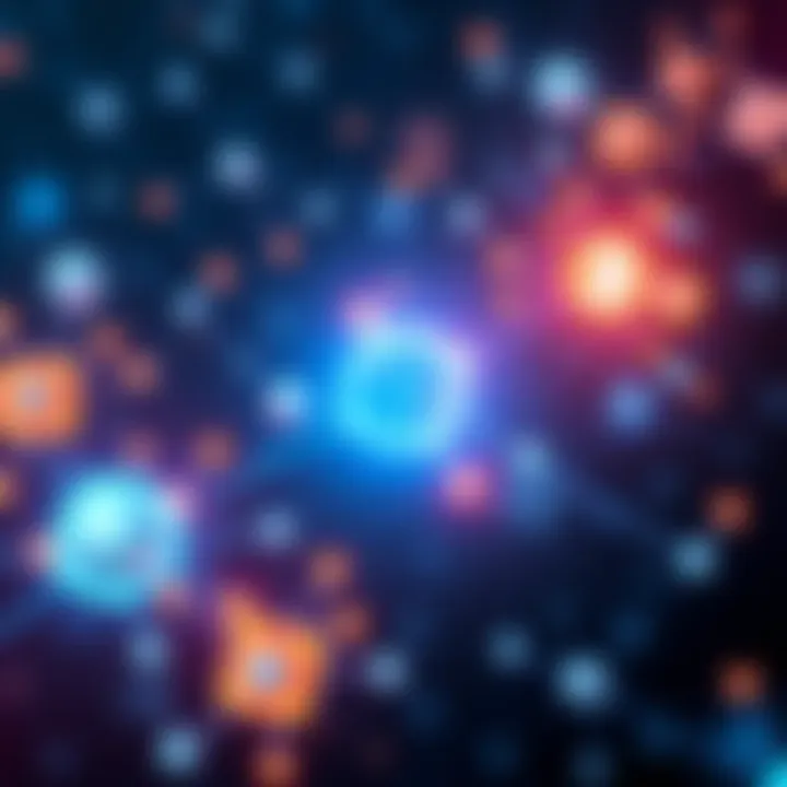A digital graphic showing a blockchain network with glowing nodes, symbolizing the shifting trust in cryptocurrency.