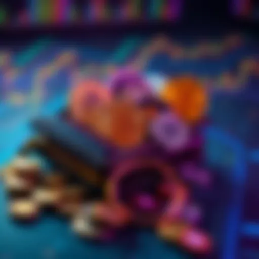 A digital wallet displaying various cryptocurrencies, emphasizing ownership and control of assets.