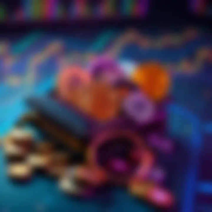 Cryptocurrency Wallet and Coins A digital wallet displaying various cryptocurrencies, emphasizing ownership and control of assets.