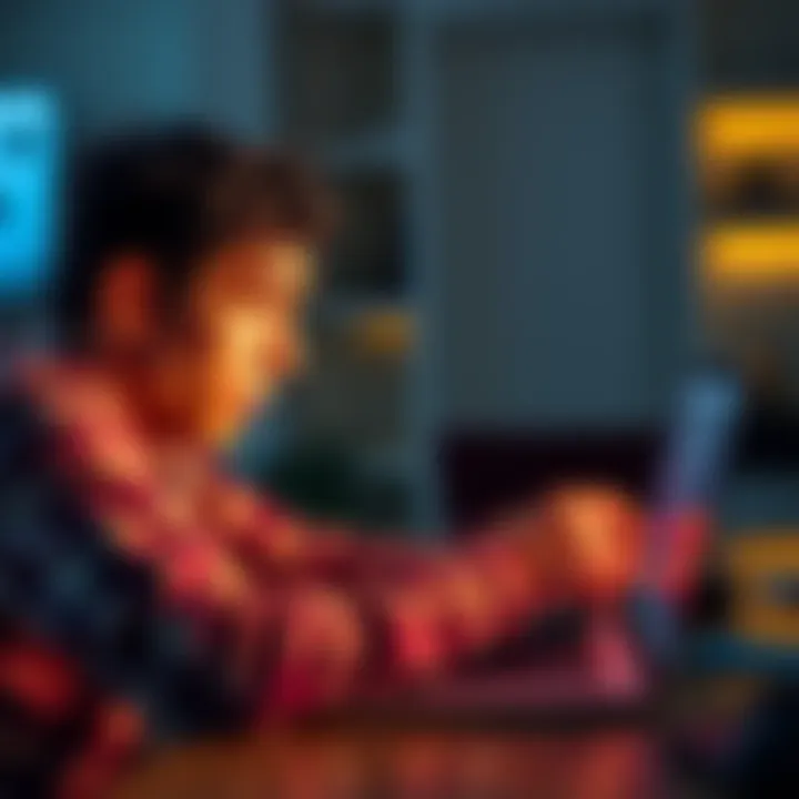 A frustrated person looking at a laptop screen displaying cryptocurrency wallet issues