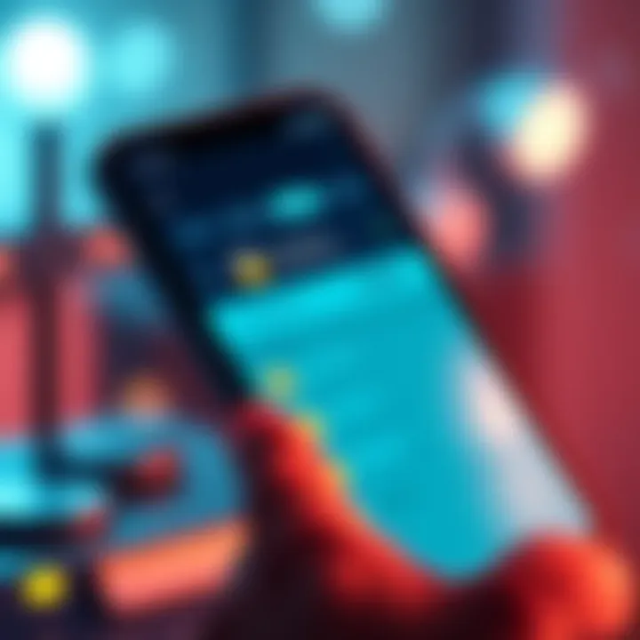 A smartphone displaying a crypto wallet app with security features like encryption and multi-factor authentication options visible