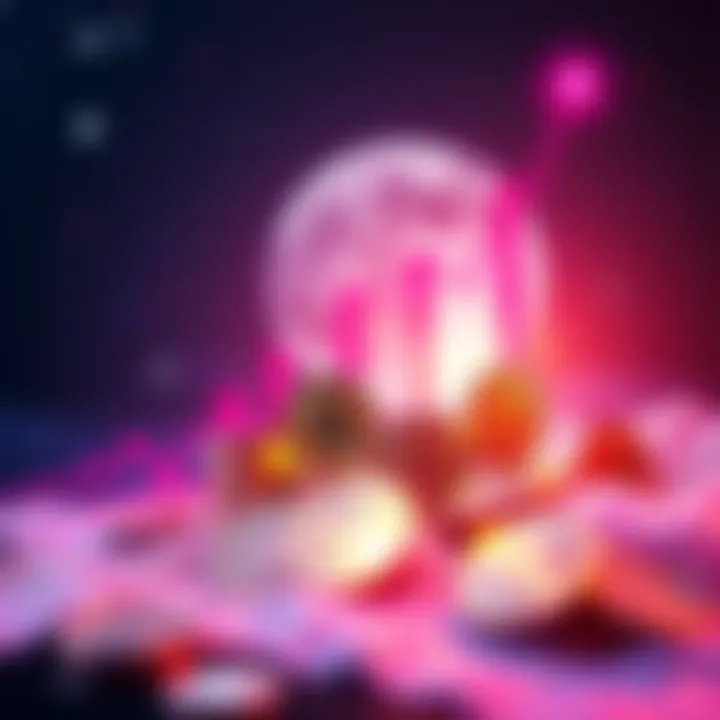 A visual representation of rising cryptocurrency prices with coins and charts, symbolizing market excitement and potential gains.