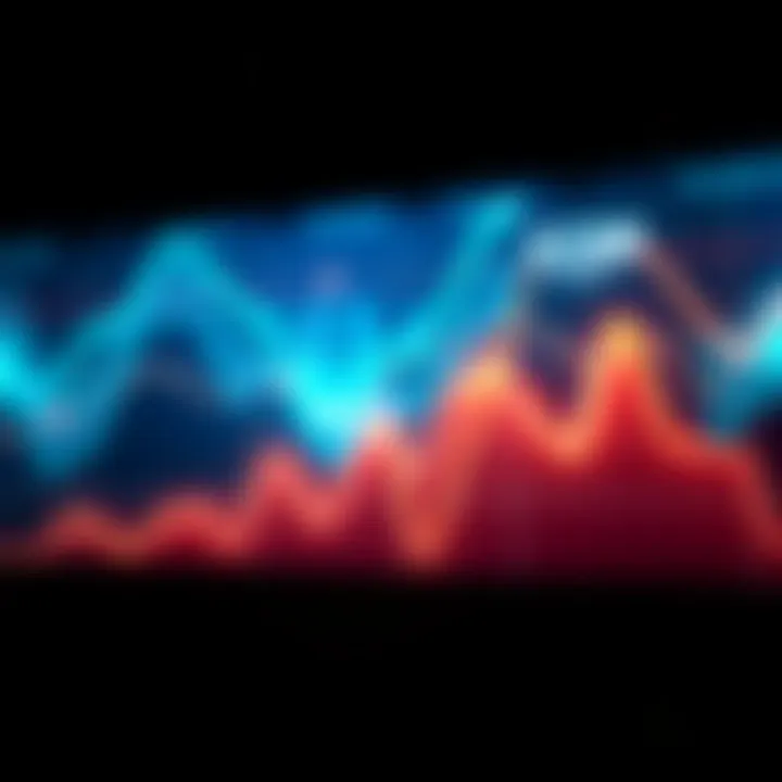 A graph showing the rise and fall of altcoin prices with a focus on volatility and market cycles.