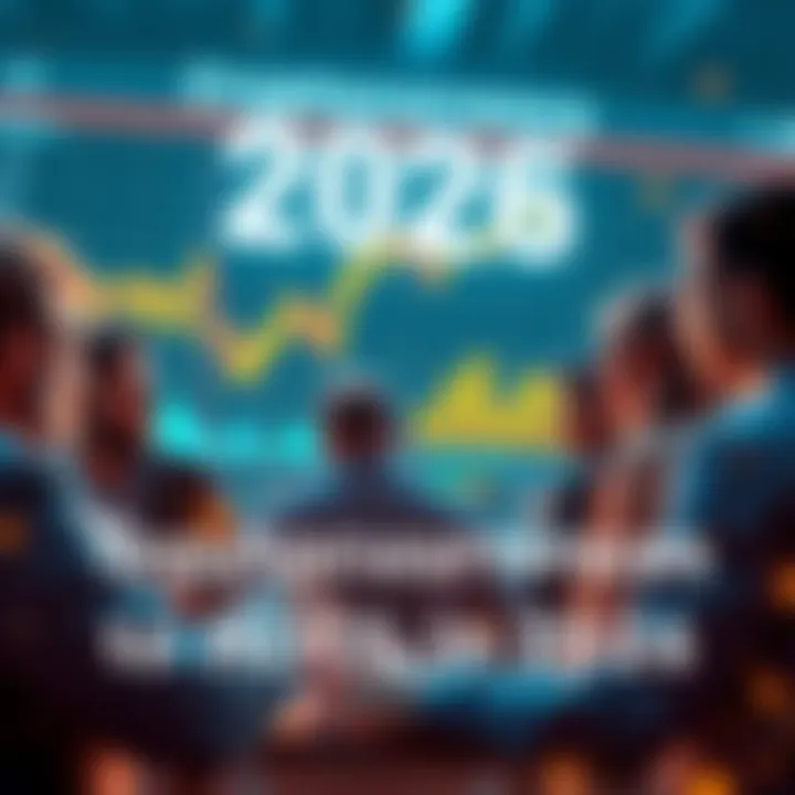 Cryptocurrency Trends for 2026 A group of people discussing cryptocurrencies with charts and graphs in the background