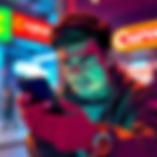 Person using a smartphone to withdraw Curve Cash with a frowning expression, showing frustration with the process.