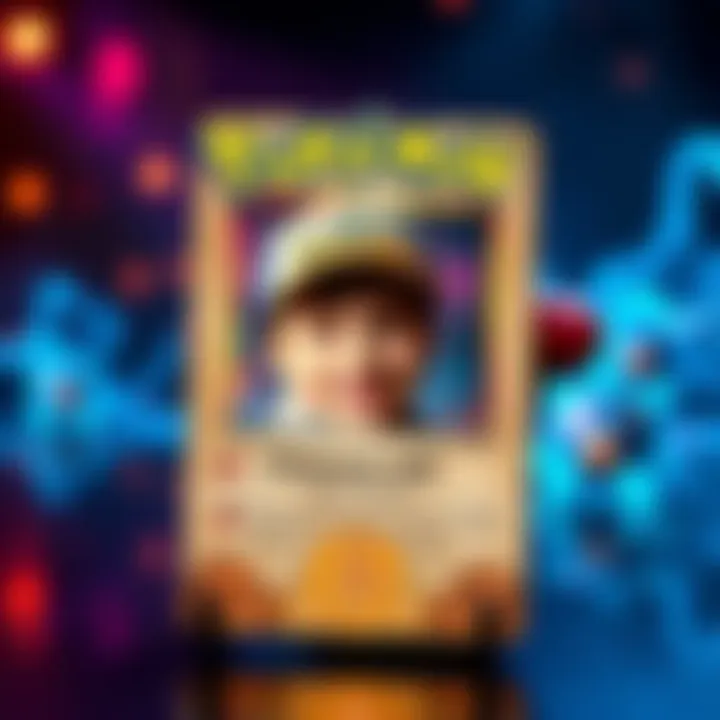 A custom Pokémon card featuring a child's face and Bitcoin concepts, showcasing a creative gift idea from a father to his son.