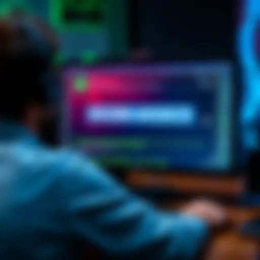 A user interacting with a custom vanity address generator tool on a computer screen, showing a unique address being created.