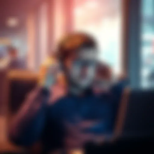 A frustrated customer on the phone, expressing concern about a missed €9,000 refund from Revolut Stays amidst a chaotic customer service experience.