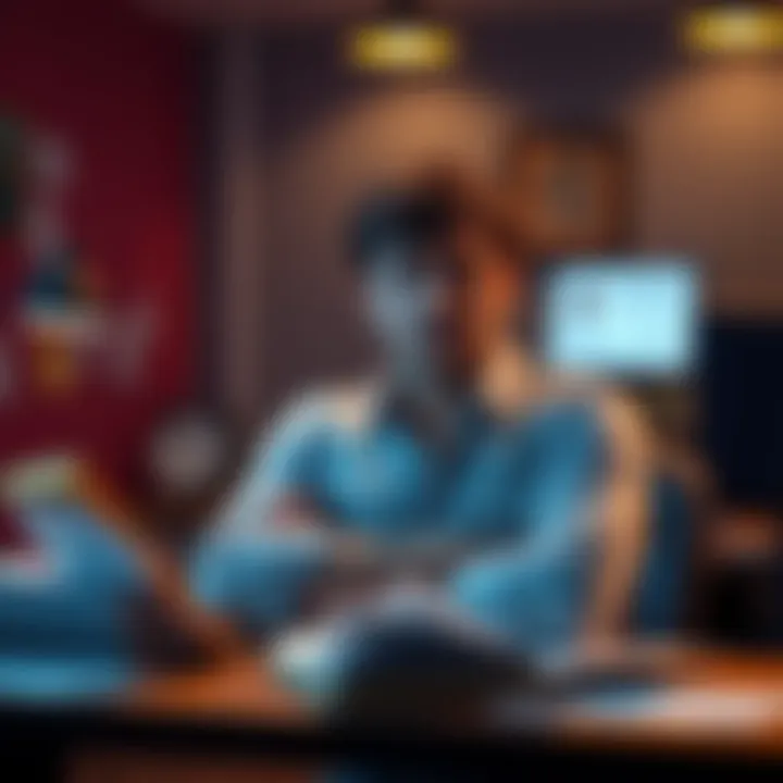 A customer shows frustration while waiting for a refund from ChangeNOW, depicting a concerned person with crossed arms and a worried expression, surrounded by paperwork and a computer screen showing e...