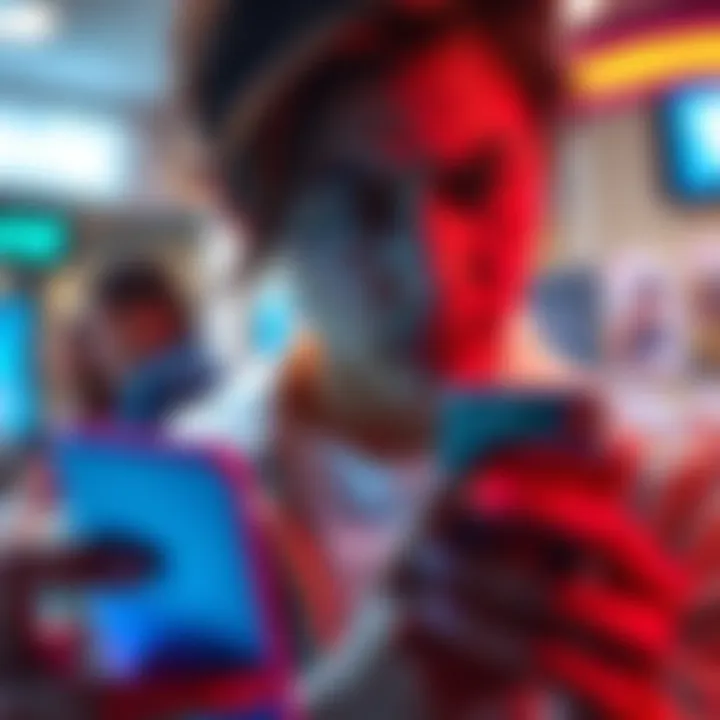 A customer looks concerned while checking their phone for an update on a delayed digital product delivery after using a Revolut card.