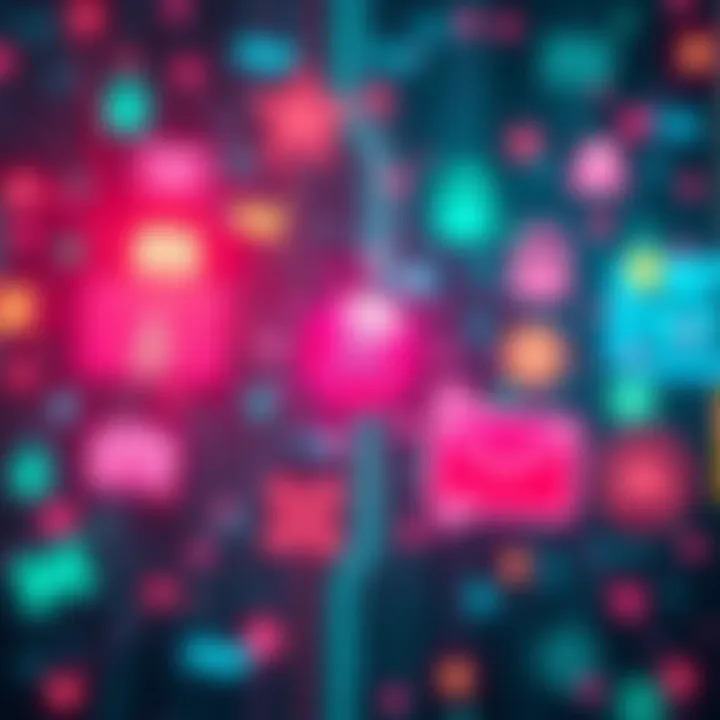 Illustration showing a digital network connecting cypherpunk icons with government and corporate symbols, highlighting their complex relationships.