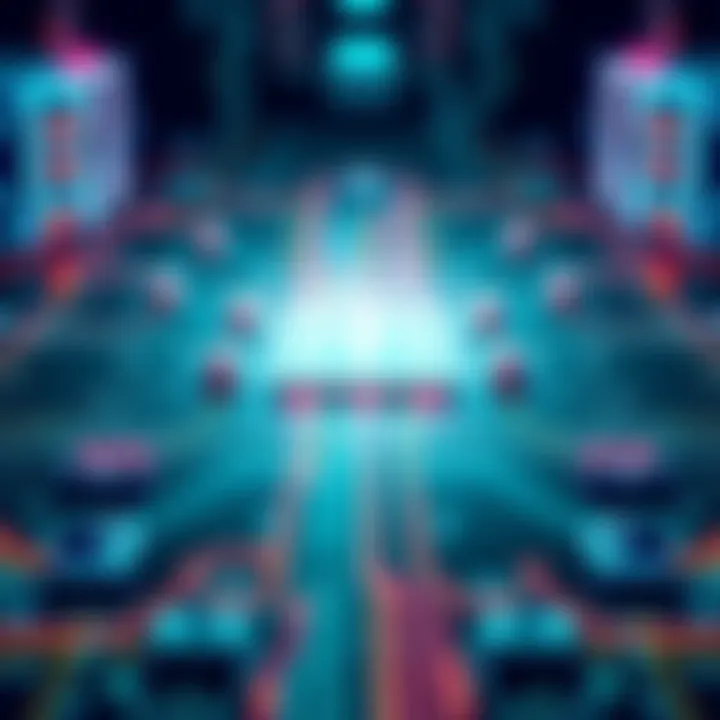 Illustration showing the architecture of a DAG-based Layer-1 solution with EVM compatibility, featuring nodes and connections in a network layout