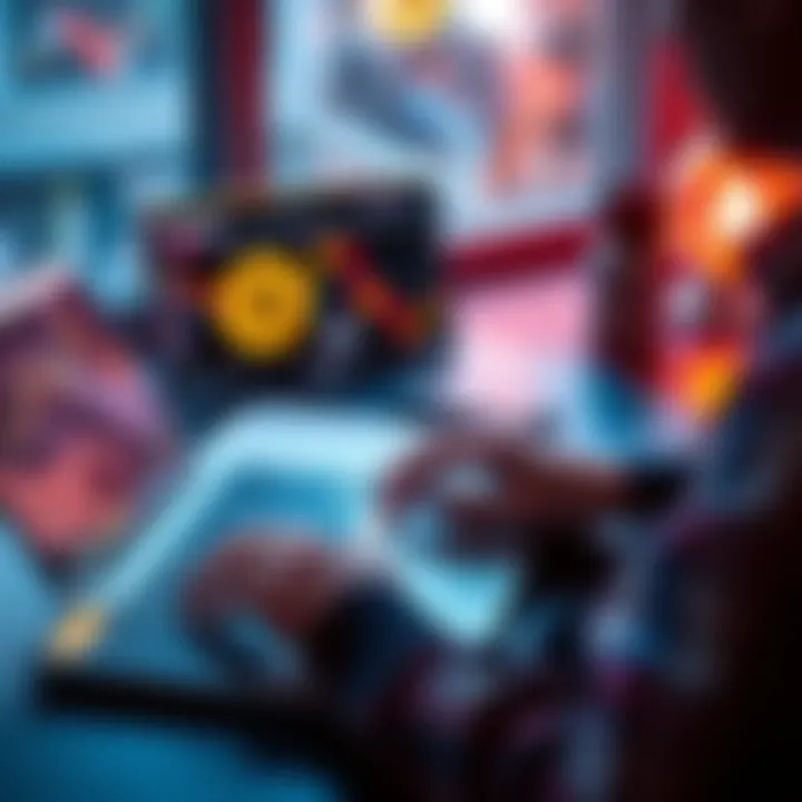 A person analyzing Bitcoin prices on a laptop, with financial charts and a calculator nearby