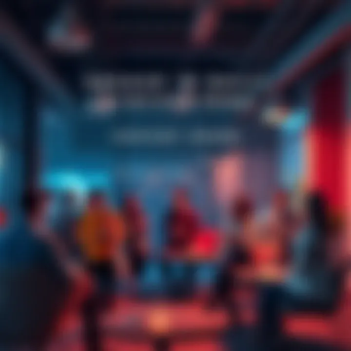 A group of people engaging in conversation, sharing thoughts and ideas in a friendly setting.