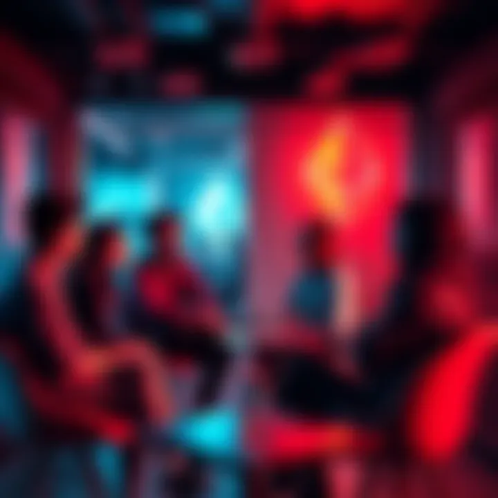 A group of people chatting about Ethereum news and updates in a casual setting.