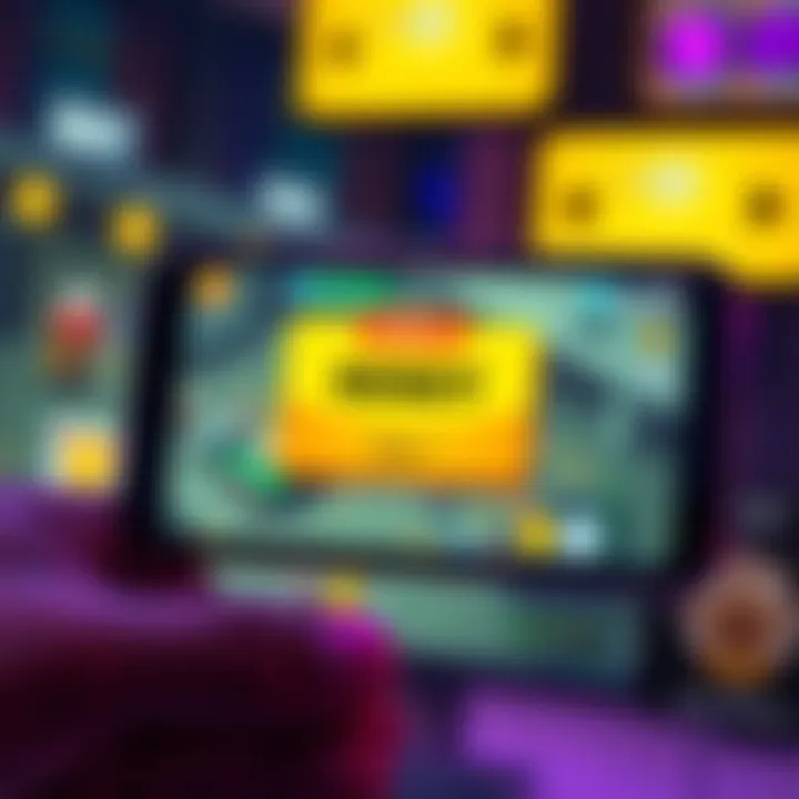 A smartphone screen displaying a game with a reset notification indicating Day 1 login reward.