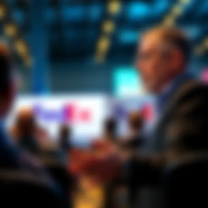 Dale Chrystie from FedEx explains blockchain technology's role in logistics at a conference.