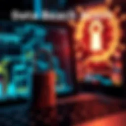 Graphic showing a padlock beside a computer screen with login credentials exposed, symbolizing a major data breach.