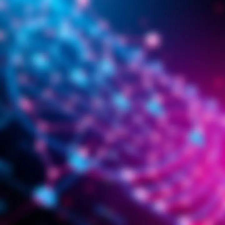 Decentralized AI Solutions Concept An illustration showing a computer network symbolizing decentralized artificial intelligence with nodes interconnected, highlighting accessibility and innovation in technology.