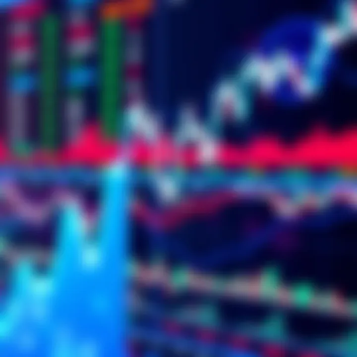 A graph showing a downward trend in M2 chart posts with a faded background of financial data