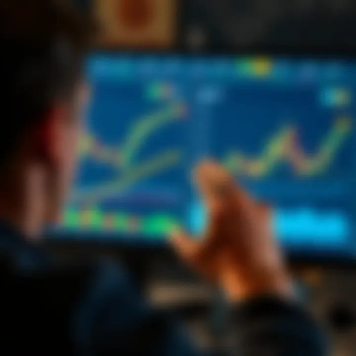 A person looking at a computer screen showing Bitcoin charts with a puzzled expression, symbolizing declining interest in Bitcoin discussions.