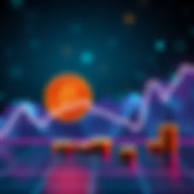A graph showing a downward trend in cryptocurrency value with Bitcoin at the forefront and small altcoins fading in the background.