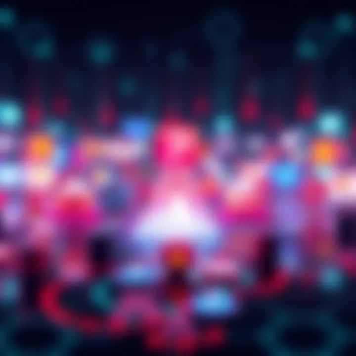 A variety of DeFi platform logos and icons representing the financial technology in a digital space, illustrating growth and innovation in the sector.