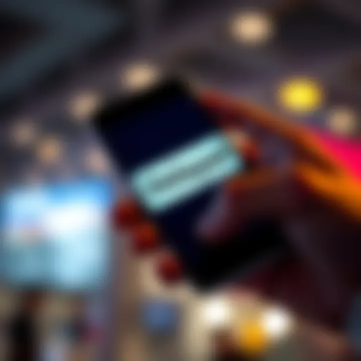 A close-up of a person's hand holding a smartphone displaying a payment notification with the word 'Delayed' prominently on the screen.