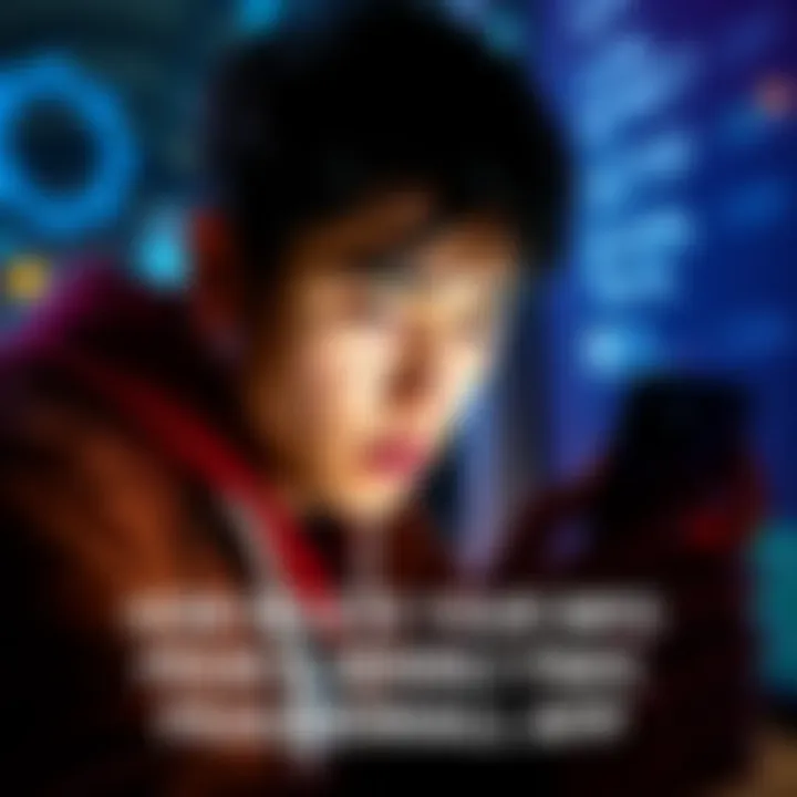 A person is looking at their phone while trying to delete personal information from a mining app, showing concern for online safety and privacy.