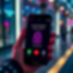 A smartphone displaying a verified caller ID screen, highlighting the trust element with a secure lock icon.