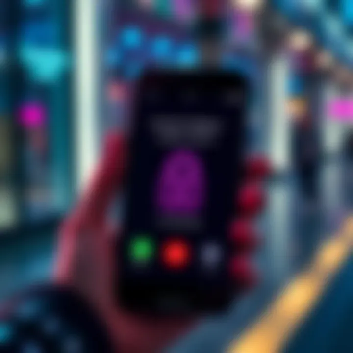 A smartphone displaying a verified caller ID screen, highlighting the trust element with a secure lock icon.