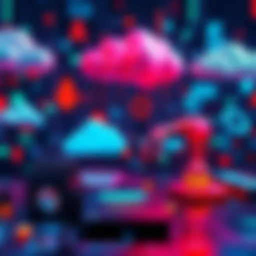 A visual representation of various digital technologies like cloud computing, AI, and traditional payment systems, showcasing alternatives to blockchain for trust and ownership.