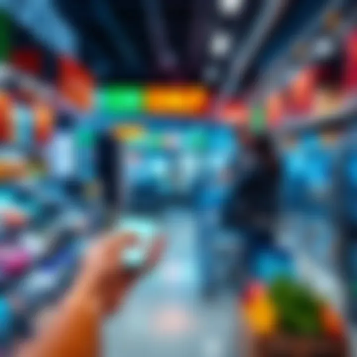 A person using a smartphone to make a digital payment at a store, showcasing tokenization in action