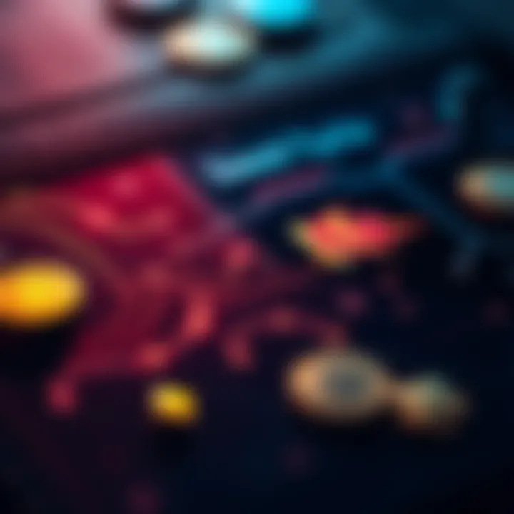 A close-up of a digital wallet interface displaying a secure seed phrase, with cryptocurrency symbols around it.